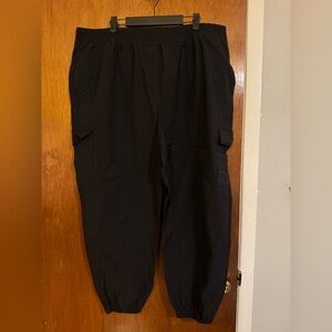 Lane Bryant Black Athletic Cargo Jogger Pants
